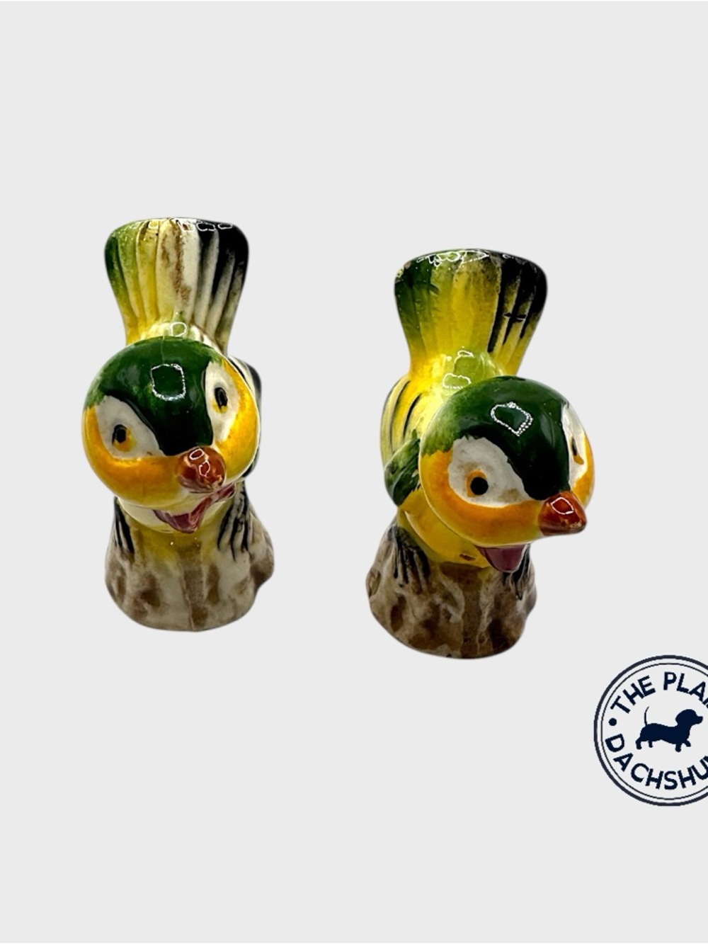 Vintage Ceramic Tit Bird  Salt & Pepper Shakers